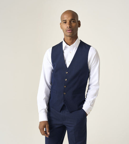 Skopes Caspian Suit Waistcoat For Men in Navy Blue, 34R-62R