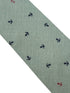 duck egg pale blue green cotton tie with nautical anchor design