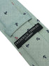 duck egg pale blue green cotton tie with nautical anchor design