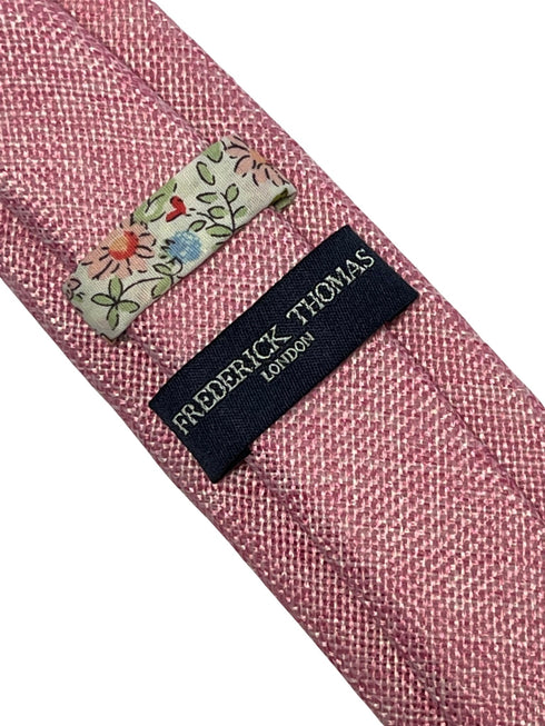 candy carnation flamingo pink linen tie