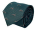 dark forest green mens tie with woodland hare design