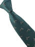 dark forest green mens tie with woodland hare design