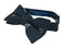 navy dark blue child's bow tie with honey bumble-bee design