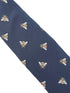 navy dark blue mens tie with honey bumble-bee design