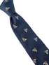 navy dark blue mens tie with honey bumble-bee design