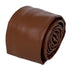 chocolate coffee brown tie in faux leather style material