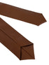 chocolate coffee brown tie in faux leather style material