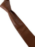 chocolate coffee brown tie in faux leather style material