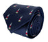 navy dark blue tie with lighthouse ocean nautical design