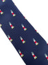 navy dark blue tie with lighthouse ocean nautical design