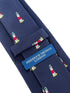 navy dark blue tie with lighthouse ocean nautical design