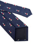 navy dark blue tie with lighthouse ocean nautical design