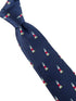 navy dark blue tie with lighthouse ocean nautical design