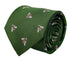 fern apple green tie with honey bumble-bee design