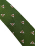 fern apple green tie with honey bumble-bee design