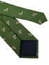 fern apple green tie with honey bumble-bee design