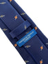 navy dark blue mens tie with space planet saturn design