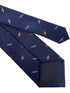 navy dark blue mens tie with space planet saturn design