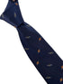 navy dark blue mens tie with space planet saturn design