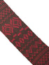 brown and red nordic design knitted silk tie
