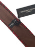 brown and red nordic design knitted silk tie