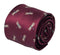 maroon tie with embroidered dragonfly design