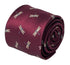 maroon tie with embroidered dragonfly design