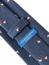 navy tie with dachshund sausage dog jumper design