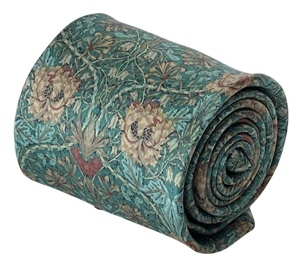 green William Morris pimpernel style design tie