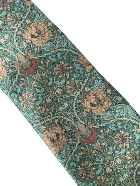 green William Morris pimpernel style design tie