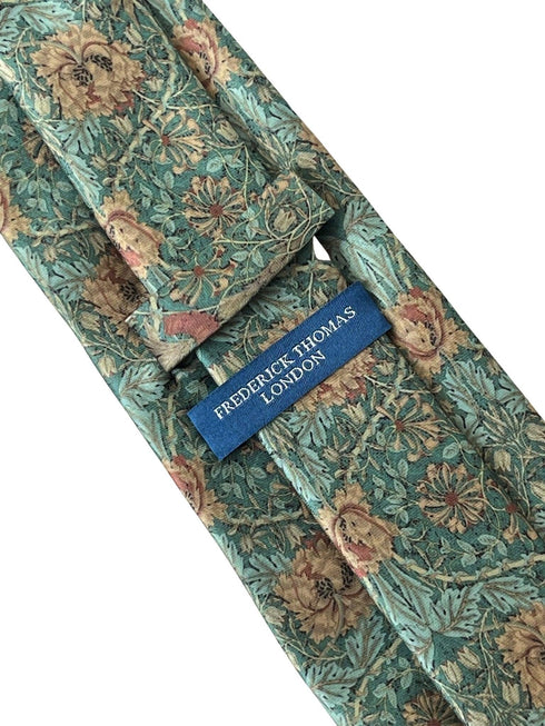 green William Morris pimpernel style design tie