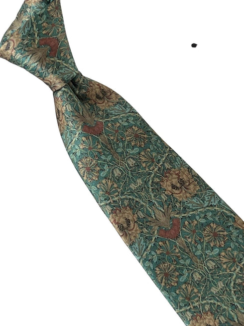 green William Morris pimpernel style design tie