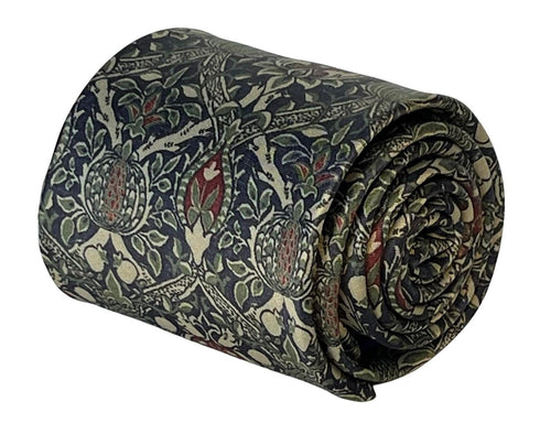 navy William Morris pimpernel style design tie