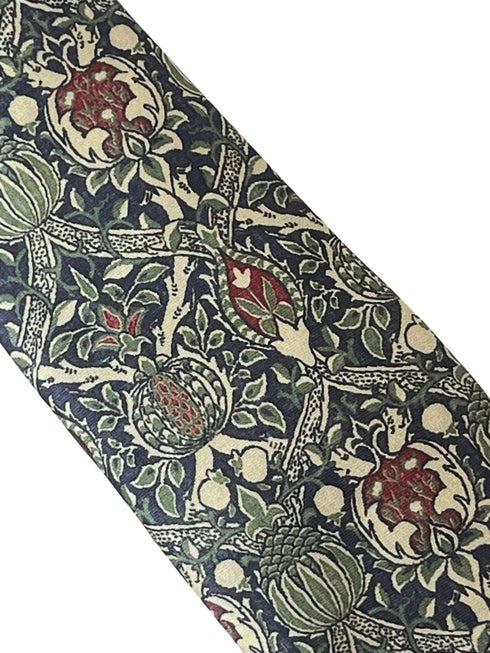 navy William Morris pimpernel style design tie