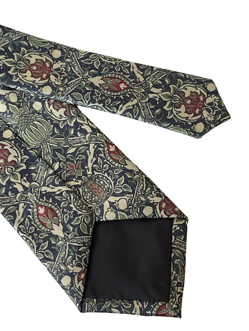 navy William Morris pimpernel style design tie