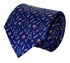 royal blue tie with medical equipment design