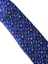 royal blue tie with medical equipment design
