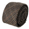 brown tweed check design tie