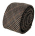 brown tweed check design tie