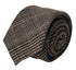 brown tweed check design tie