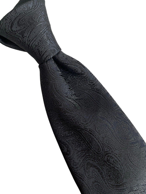 black tie with subtle paisley design