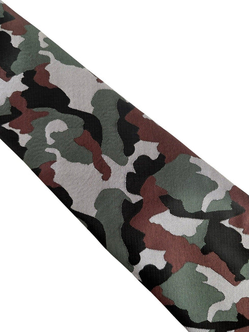 army camouflage forest green brown tie
