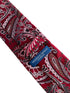 red tie with paisley design