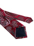 red tie with paisley design