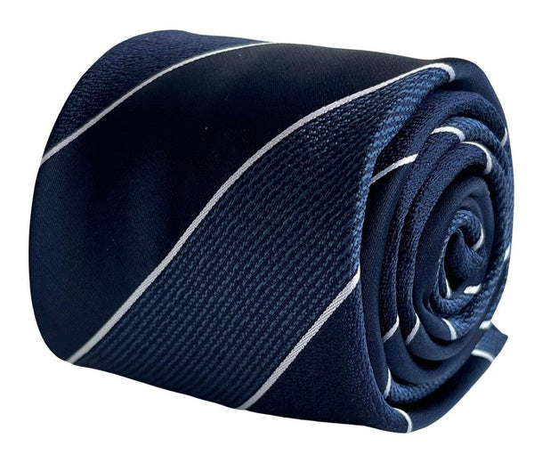 navy and medum blue classic club striped design tie