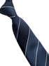 navy and medum blue classic club striped design tie