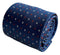 medium royal blue classic tie with red and white square design