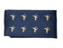navy pocket square with embroidered T-rex design