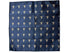 navy pocket square with embroidered T-rex design