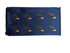 navy dark blue pocket square with embroidered otter design